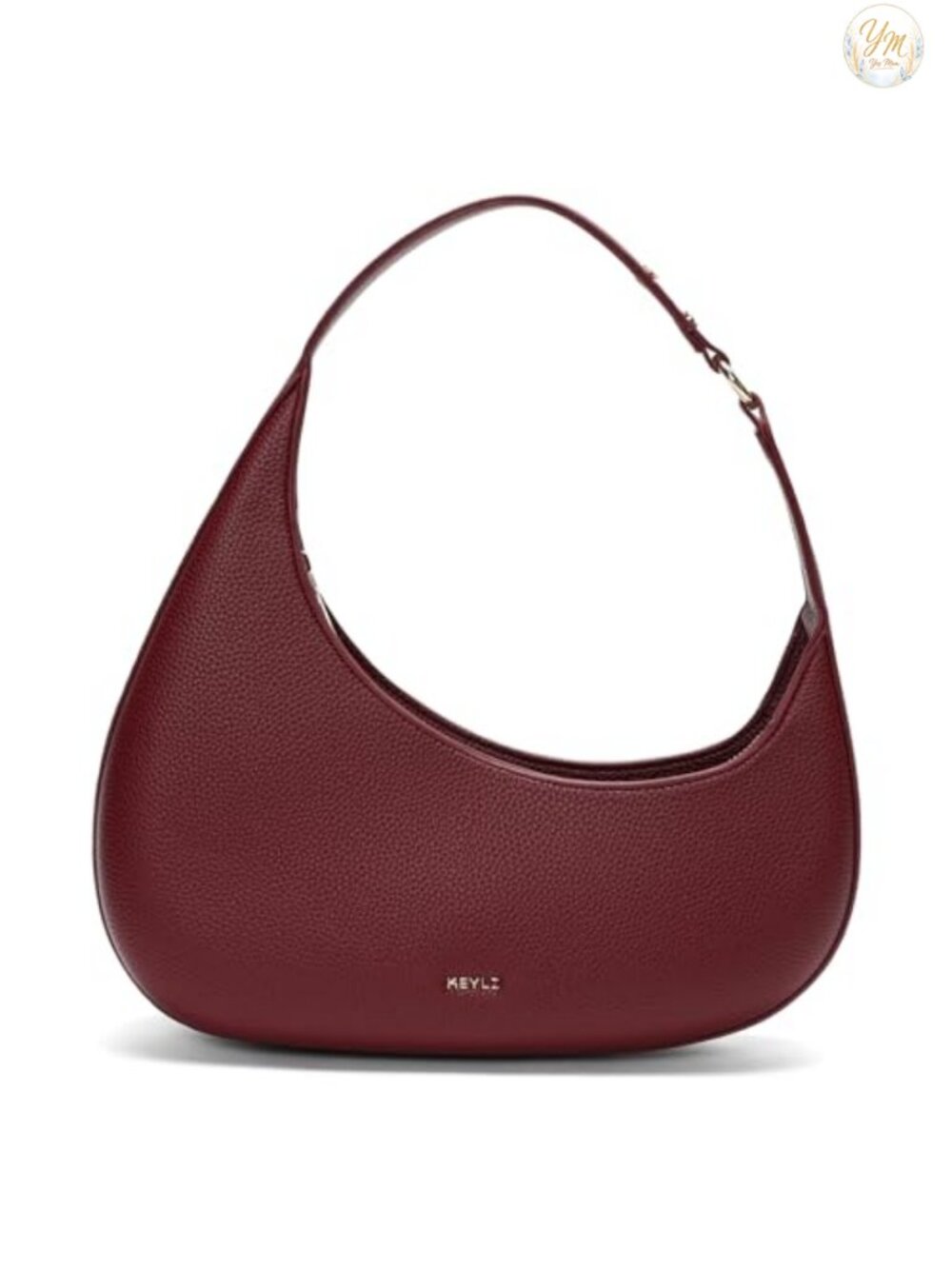 Keyli PU Leather Shoulder Bag Hobo Zipper Casual Travel Purse Handbag Clutch